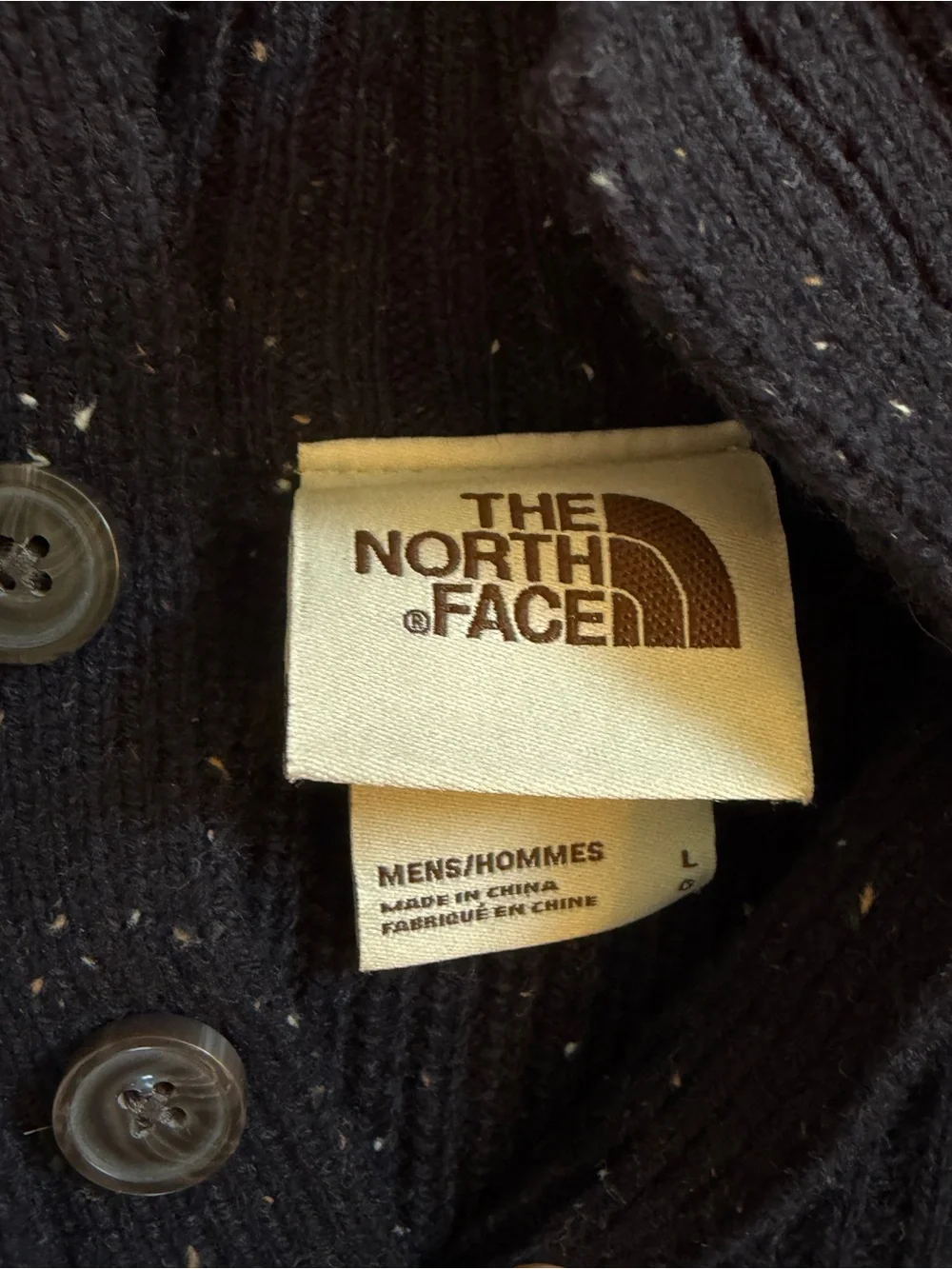 The North Face Men's Dark Navy Knit Button-Up Sweater